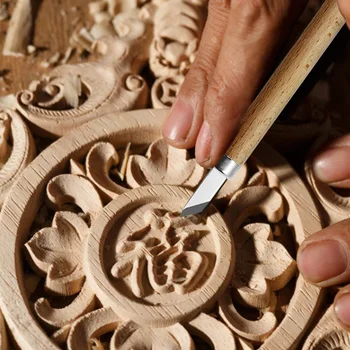 1 ADET DIY Profesyonel Ahşap Oyma Keskiler Bıçak Ağaç İşleme Hobi Sanatlar El Sanatları Kesici Graver Heykel Çömlek Seramik Kil Kayın