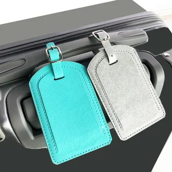 1 ADET Pu Deri Seyahat Bavul Tanımlayıcı İş Çantası Bagaj Etiketi Süslemeleri Unisex Bagaj Etiketleri Seyahat İş Gezisi