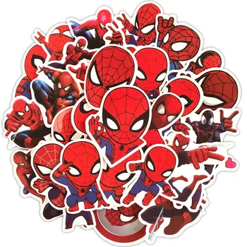 10/35 Adet Disney Örümcek Adam Çıkartmalar Avengers Su Geçirmez Karikatür Sticker Dizüstü Kaykay Bagaj Gitar Kask Serin Çocuk Oyuncak