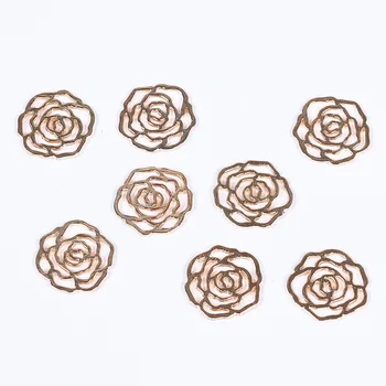 10 ADET 15mm Çiçek Takılar Konektörü Altın renk Takılar DIY el yapımı fit Kolye bilezik dıy zanaat