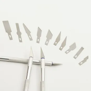 13 Adet Oyma Bıçağı Zanaat Heykel Kağıt Kesme Bıçağı Hassas Gravür Kesici Kaymaz El Aracı DIY Sanat Hobi Tamir Seti