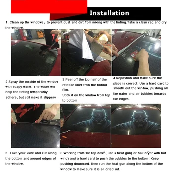 147x46CM 3D Grafik UTE SUV Araba Arka Cam Vinil Şal Çıkartmalar Tonları Otomatik Arka Cam Çıkartmaları dekorasyon filmi Folyo
