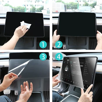 15 İnç Temperli Cam Ekran Koruyucu Film Tesla Modeli 3 Y Pano Dokunmatik Mat Yüksek Çözünürlüklü Anti Parmak İzi