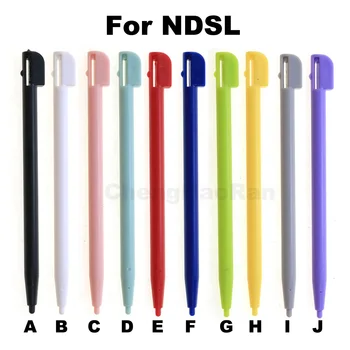 2 in 1 10 renkler Çok Renkli Plastik dokunmatik ekran kalemi Stylus Taşınabilir Kalem Kalem Touchpen Seti NDSL DS LİTE w / El Kayışı