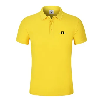 2022 Yaz Erkek golf tişörtü J LİNDEBERG Golf Kıyafeti Rahat Kısa Kollu Erkek BreathableHigh Kaliteli erkek Polo T Gömlek Tops