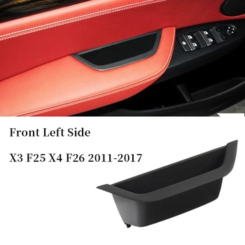 2X Araba Oto İç İç Kapı Kolu Çekin Trim İçin Uyumlu-Bmw F25 F26 X3 X4 2011-2017, ön Sol Taraf, Siyah