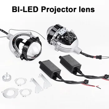 3.0 İnç Bi LED Lens 30000 lümen H4 H7 9005 9006 LED Ampul Far BiLed projektör lensler araba ışıkları 4300K araba güçlendirme ışıkları