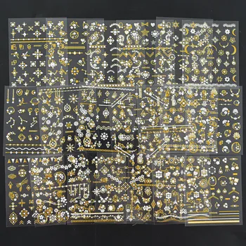 30 adet / takım TIRNAK sanat yapışkan çıkartmalar mücevher elmas kristal Sticker Çıkartma Lazer Bronzlaşmaya Tırnak Çıkartması 300 + Adet parlak çıkartma