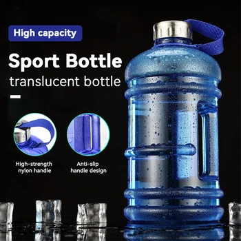 3700ML Büyük Kapasiteli Su Şişesi Çalkalayıcı saplı şişe açık alan sporları Koşu Spor Eğitimi Plastik Spor Su Şişeleri