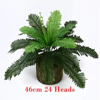 40cm 12 Çatal Tropikal Monstera Yapay Bitki Yaprakları Plastik Palmiye Ağacı Saksı Yeşil Gerçek Dokunmatik Sahte Kaplumbağa Yaprak Ev Dekor İçin