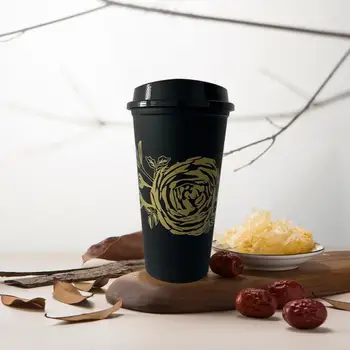 473ml / 16oz yeniden kullanılabilir kahve kupaları Logo İle PP Malzeme Değiştirme Kahve kapaklı bardak Kahve içecek bardakları Kişiselleştirilmiş Drinkware