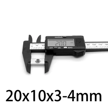 5-100 Adet 20x10x3-4mm Blok Güçlü Mıknatıs 4mm delik Toplu Sac Mıknatıs 20mm x 10mm x 3mm-4mm Güçlü Kalıcı NdFeB Mıknatıslar 20*10*3-4