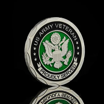 5 ADET ABD Meydan Ordu Veteran Gümüş Kaplama Sikke Madalya Gurur Hizmet Değeri Sikke Ekran