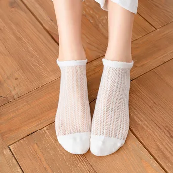 5 Pairs Bahar Yaz Şeker Renk Kadın Ayak Bileği Çorap Klasik Pamuk Yumuşak Nefes Komik Sevimli Düz Renk Sanat Tekne Çorap Kısa Sox
