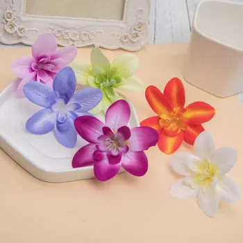 50 adet orkide İpek yapay çiçekler Ev Dekorasyon İçin DIY Çelenk Hediye Kutusu Şapka Ceket Scrapbooking craft sahte çiçekler