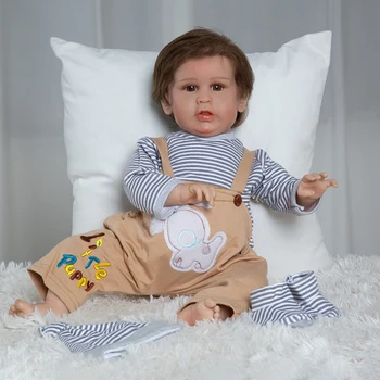 55 cm Reborn Bebek Bebekler Gerçekçi Yenidoğan Bebek Bebekler Yakışıklı Bez Vücut Oyuncaklar Çocuk çocuk Günü Hediyeleri için Oyuncaklar Hediyeler