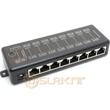 8 Port Gigabit Pasif POE enjektörü orta açıklıklı Ethernet Adaptörü Güç Adaptörü YOK