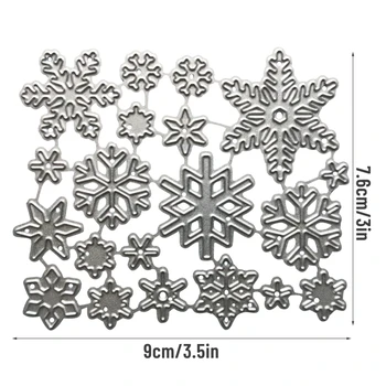 95AA Kış Kar Taneleri Metal Kesme Ölür Stencil DIY Scrapbooking Albümü Kağıt Kartı Şablon Kalıp Kabartma Zanaat
