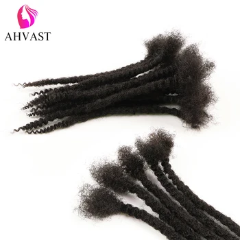 AHVAST dreads 2022 Yeni Gelenler insan Saçı Yumuşak Dokulu Locs Kıvırcık Biter El Yapımı Dreadlock Uzantıları