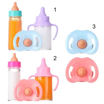 Aksesuarları Yeniden Doğmuş Sevimli Bebek 18 inç Bebek Plastik Meme emzik şişesi Önlükler Suyu Şişeleri Sihirli Süt Şişeleri