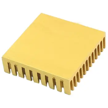 Altın Ton Alüminyum 40mm X 40mm X 11mm Soğutucu Soğutma Soğutucu Fin CPU