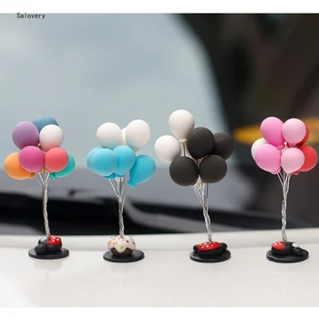 Araba Aksesuarları Karikatür Renk Yumuşak Kil reklam balonu Dekorasyon Araba Aksesuarları Kızlar için Araba Dekorasyon Enstrüman