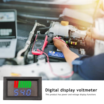 Araba LCD Dijital Voltmetre Pil Kapasitesi Göstergesi Kurşun Asit Güç Araba Motosiklet voltmetre Dedektörü