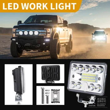Araba LED çalışma ışığı 3030 SMD 54 Watt Sel nokta Combo ışın parlak 6500K DC 12-24 Volt Spot kamyon 4x4 4WD