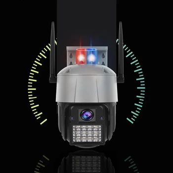 Açık PTZ Kamera Video Gözetim Gece Görüş IP Kamera WİFİ Su Geçirmez siren alarmı Bahçe ev güvenlik kamerası Açık