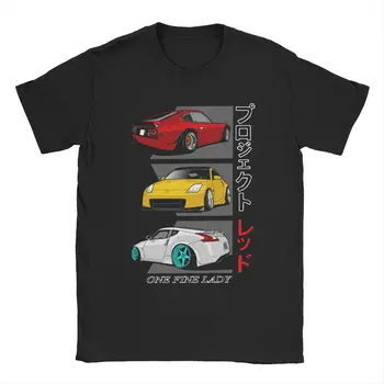 Bir Güzel Bayan 240z 350z 370z Jdm Erkekler T Gömlek Hızlı otomobil araç Vintage Tees Kollu Yuvarlak Boyun T-Shirt Pamuk Artı Boyutu Elbise