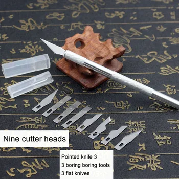 Bıçakları Zanaat Sanat Kesme Bıçağı DIY Oyma Bıçağı Stencil Puanlama Hobi Keski Modeli Tamir Heykel Bıçağı