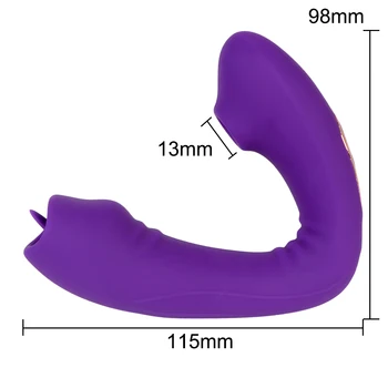 Dil Titreşimli Enayi Vajina Emme Vibratör Klitoris Stimülatörü 10 Hızları Oral Seks Emme Erotik Seks Oyuncak Kadınlar için