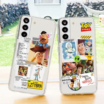 Disney Oyuncak Hikayesi Posteri Telefon Kılıfı İçin Samsung Galaxy S22 S21 S20 FE Ultra Pro Lite S10 S10E S9 S8 Artı 5G Şeffaf Kapak