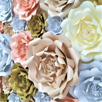 DIY Dev Kağıt Çiçekler Büyük Gül Düğün Arka Planında Süslemeleri Kağıt El Sanatları Bebek Kreş Doğum Günü İç Tasarım