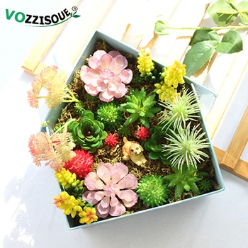 DIY Küçük Yapay Succulents Bitkiler Odası Plastik Dekorasyon Estetik Bitkiler Ev Dekorasyon Aksesuarları Dekoratif Kaktüs