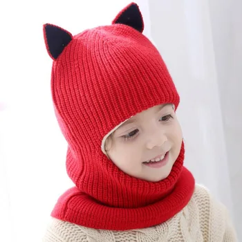 Doit 2-6 yıl Kış şapka çocuklar için kasketleri Artı kürk erkek Bere Çocuk örgü şapkalar Korumak yüz boyun çocuk kız Kış Kulaklığı Kapaklar