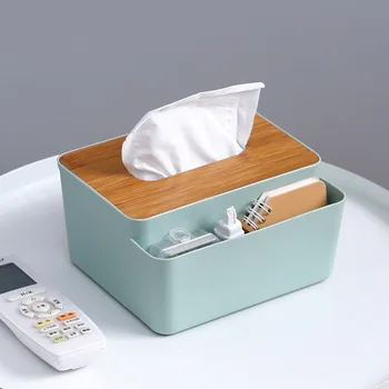 Doku kutu tutucu Bambu Kapak Tuvalet kağit kutu Peçete tutucu Kılıf kağıt peçete kutusu Dağıtıcı Kağıt havlu saklama kutusu Doku Kutuları