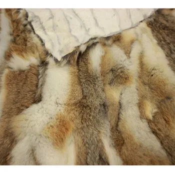 Doğal gerçek hakiki tavşan Kürk Battaniye deri Yumuşak plaka Yatak Giyim kumaş El Yapımı Dikiş malzemesi Ev Dekorasyon