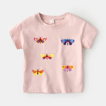 Dıy Hayvan Demir-on Transferler Renkli Kelebek Serisi Yamalar Çocuklar İçin Giyim Etiket Aplike T-shirt Sırt Çantası