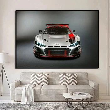 Dıy Tam Matkap Yuvarlak / Kare Elmas Sanat Boyama Supercar Audis R8 LMS GT3 Yarış Spor Arabalar Modern Mozaik Manzara