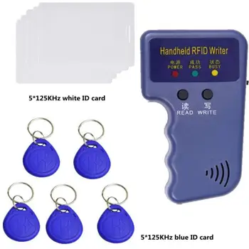 El 125 kHz EM4100 RFID Fotokopi Yazıcı Teksir Programcı Okuyucu + EM4305 T5577 Yeniden Yazılabilir KIMLIK Keyfobs Etiketleri kart okuyucu