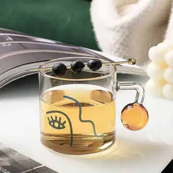 El Boyalı gözlük camı Kupalar kahve kupa Süt Çay ofis Bardak Drinkware manyetik dönüşlü dünya Arkadaşlar için