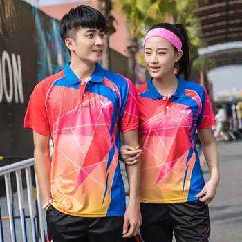Erkek Kadın Tenis T-Shirt Hızlı Kuru Tenis T Shirt, Kız Badminton Masa Tenisi Kıyafetleri, Erkek Atletik Üstleri Tee-40