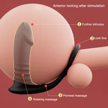 Erkek prostat titreşimli masaj aleti Tek Halka Anal Plug Vibratör Silikon Gecikme Boşalma Erkek Masturbator Yetişkin Seks Oyuncakları Erkekler için