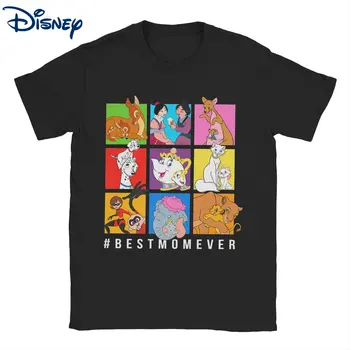 Erkek tişört Disney Karakterleri Anneler Günü Disney Karikatür Aslan Dalmaçyalı Pamuk Tees Yuvarlak Boyun Giyim Artı Boyutu T Shirt