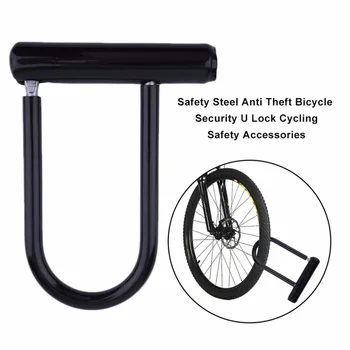 Evrensel Bisiklet Bisiklet Bisiklet Çelik Anti Hırsızlık Bisiklet Mükemmel Güvenlik U Kilidi Bisiklet Güvenlik Aksesuarı + Montaj Braketi Anahtar