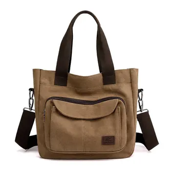 Eğlence Tuval Tote Omuz Alışveriş Çantaları Kadınlar için Omuz Retro Tuval Kadın Çantaları Kullanımlık alışveriş çantası Büyük Bayan Çanta