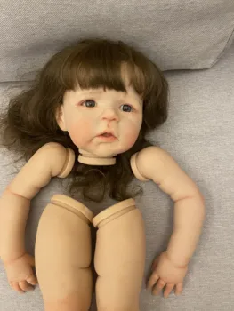 FBBD 25 inç Zaten Boyalı Kiti Yeniden Doğmuş Bebek Bebek Sandie El Köklü Saç Sanatçı Tarafından Yüksek Kaliteli Demonte Kiti Bebek