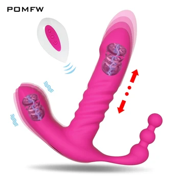 G Noktası Kablosuz Uzaktan Giyilebilir Otomatik Sokmak Dildo Klitoris Stimülatörü Vibratör Kadınlar için Vajinal Anal Seks Oyuncakları Yetişkinler 18