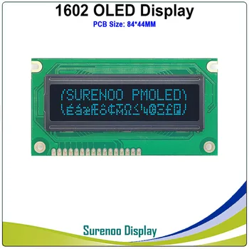 Gerçek OLED Ekran, 84 * 44MM PCB ile Uyumlu 1602 162 16*2 Karakter LCD Modül Ekran LCM Ekran dahili WS0010